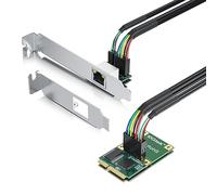 Carte réseau Mini PCIe Gigabit Ethernet, port RJ45 unique, NIC 1G Comparé à Intel I210AT, avec lumière LED, longueur de câble de 30 cm, carte Ethernet pour Windows/Windows Server/Linux