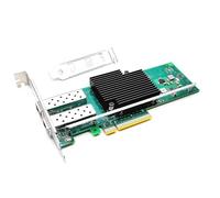 Carte réseau PCI-E NIC 10 Go double port SFP+ Ethernet convergé LAN adaptateur CNA compatible avec Intel X710-DA2 PCI Express x8/x16 Support de serveur réseau Windows/Linux/VMware