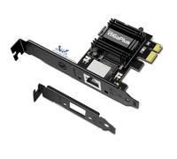 Carte réseau PCIe 2,5 Go, Adaptateur d'interface Ethernet GiGaPlus 2500 Mbps, avec Realtek RTL8125B, Wake on LAN, Compatible NIC 2,5 G Windows/Linux/Mac OS