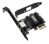 Carte Réseau PCIe 2.5G, YuanLey Adaptateur Ethernet PCI Express 2,5 Gigabits avec Realtek RTL8125B, Carte NIC 2500Mbps Contrôleur LAN RJ45 pour PC Windows/Linux/Mac OS avec Support Low-Profile