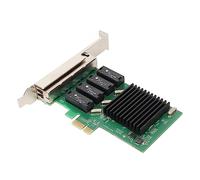 Carte Réseau PCIe, Carte Ethernet Gigabit 4 Ports, Adaptateur Réseau RTL8111H, Refroidissement Rapide, Transmission 10/100/1000 Mbps, pour Ordinateur de Bureau Serveur