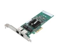 Carte Réseau PCIE, Carte Réseau Gigabit PCIE X4 Double Port pour Puce 82576 Go/EB 10/100/1000 Mbps PCI Express Ethernet LAN Adaptateur avec 4 Indicateurs LED