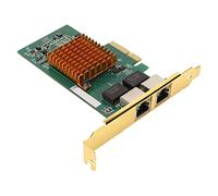 Carte Réseau PCIe Gigabit NIC, Adaptateur Réseau PCI Express 2 Ports RJ45 10/100/1000 Mbps, pour Intel I350 Puce, PCI Express X4 pour Windows/Windows Server/Linux