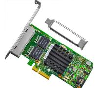 Carte réseau RJ45 1GbE compatible avec carte Ethernet PCIe I350-T4, 4 ports 10/100/1000BASE-T RJ45, PCIe 2.0 x4, SR-IOV Jumbo Frames PXE iSCSI VLAN Teaming PCI Adaptateur réseau PCI