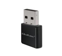 Carte réseau sans fil Qoltec NANO WiFi Mini ultra-rapide | Norme N | USB 2.0 | 300 Mbps
