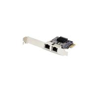 StarTech.com 2-Port Gigabit PCIe Network Adapter Card, TAA Compliant - Adaptateur réseau - PCIe - Gigabit Ethernet x 2 - noir - Conformité TAA