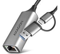 Axagon Adaptateur Ethernet Gigabit ADE-TXCA USB-C USB-A titangrau
