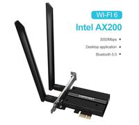 Carte réseau wi fi 6 E 802.11ax, 3000/5Ghz, 2.4 mb/s, PCIe (Intel AX200 Pro), adaptateur sans fil double bande pour ordinateur de bureau, PCI Express
