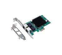 Carte réseau X-MEDIA Dual Port 10/100/1000Mbps Intel 82575EB Gigabit Ethernet PCI Express PCIe x1 pour serveur, Windows 10 et Linux pris en charge [XM-NA3821]
