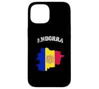 Carte rétro Andorre Drapeau d'Andorre Vieilli Coque pour iPhone 15