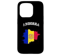 Carte rétro Andorre Drapeau d'Andorre Vieilli Coque pour iPhone 15 Pro