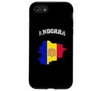 Carte rétro Andorre Drapeau d'Andorre Vieilli Coque pour iPhone SE (2020) / 7/8