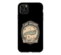 Carte rétro du lac Ontario Vintage des Grands Lacs Nautiques Coque pour iPhone 11 Pro Max