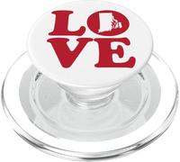 Carte Rhode Island Love Graphic PopSockets PopGrip pour MagSafe