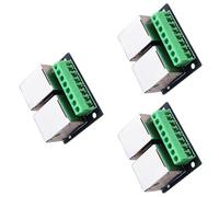 Carte RJ45 blindée avec double port femelle 8 broches Espacement de 3,5 mm pour appareil Ethernet Splitter Board Ethernet