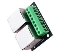 Carte RJ45 blindée avec double port femelle 8 broches espacement de 3,5 mm pour terminal de câblage réseau Ethernet