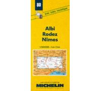 Carte routière : Albi - Rodez - Nîmes, 80, 1/200000