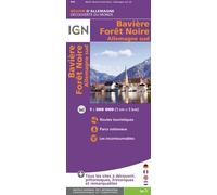 Carte routière - Allemagne Sud, Bavière & Forêt Noire | IGN
