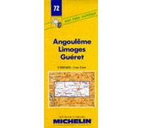 Carte routière : Angoulême - Limoges - Guéret, 72, 1/200000
