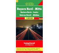 Carte routière - Bavière Nord (Allemagne) | Freytag & Berndt