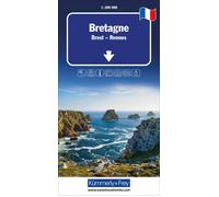Carte routière - Bretagne (Brest - Rennes) | Kümmerly & Frey