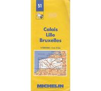 Carte routière : Calais - Lille - Bruxelles, 51, 1/200000
