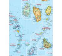 Carte routière - Caraïbes (incluant l'Amérique Centrale, Iles Vierges & Bahamas) | Kasprowski