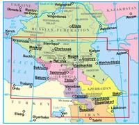 Carte routière - Caucase | Gizi Map
