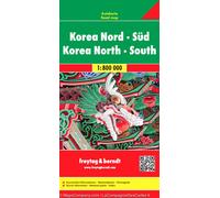 Carte routière - Corée du Nord & Corée du Sud | Freytag & Berndt