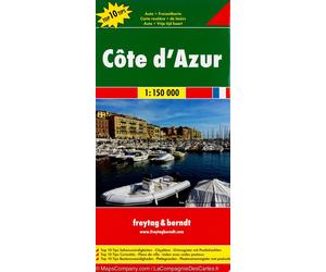 Carte routière - Côte d'Azur | Freytag & Berndt