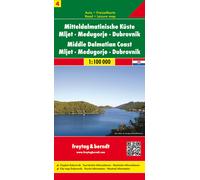 Carte routière - Côte de Dalmatie Centrale n° 4 (Mljet, Medugorge, Dubrovnik) | Freytag & Berndt