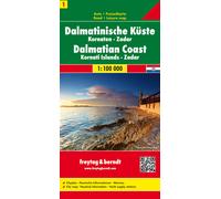 Carte routière - Côte de Dalmatie n° 2 (Sibenik, Split, Vis) | Freytag & Berndt