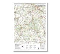 Carte routière de la région Centre-Val de Loire - Poster plastifié 100x70 cm - Édition 2026