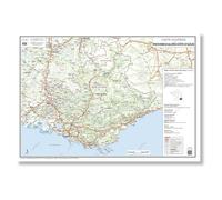 Carte routière de la région Provence-Alpes-Côte d'Azur - Poster plastifié 100x70 cm - Édition 2026