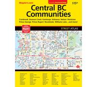 Carte routière des communautés de l'Okanagan | MapArt