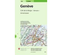 Carte topographique n° 270 - Genève (Suisse) | Swisstopo - 1/50 000