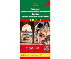 Carte routière - Inde, Nepal, Bangladesh | Freytag & Berndt