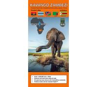 Carte routière - Kavango Zambezi - Transfrontier conservation area (KAZA TFCA) | Tracks4Africa