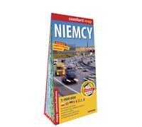 Carte routière laminée de l'Allemagne 1:900 000