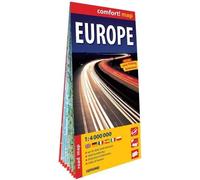 Carte routière laminée de l'Europe au 1:4 000000