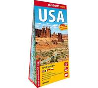États-Unis d'Amérique 1/4.750.000 (carte grand format laminée). USA