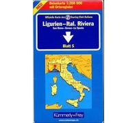 Carte routière : Ligurie - Riviera italienne