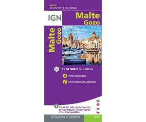 Carte routière - Malte & Gozo | IGN