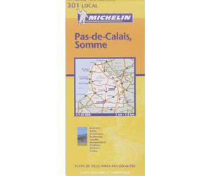 Carte routière Michelin, numéro 301 : Pas-de-Calais - Somme