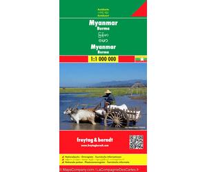Carte routière - Myanmar (Birmanie) | Freytag & Berndt