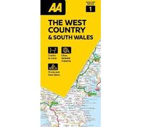Carte routière n° 1 - Angleterre Ouest & Sud du Pays de Galles | AA Publishing