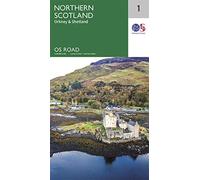 Carte routière n° 1 - Ecosse - Orkney & Shetland | Ordnance Survey - Road