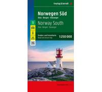 Carte routière n° 1 - Norvège Sud (Oslo, Bergen, Stavanger) | Freytag & Berndt