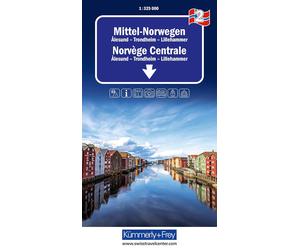 Carte routière n° 2 - Norvège Centrale, de Oslo à Alesund | Kümmerly & Frey