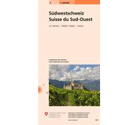 Carte routière n° 3 - Suisse Sud-ouest | Swisstopo - 1/200 000